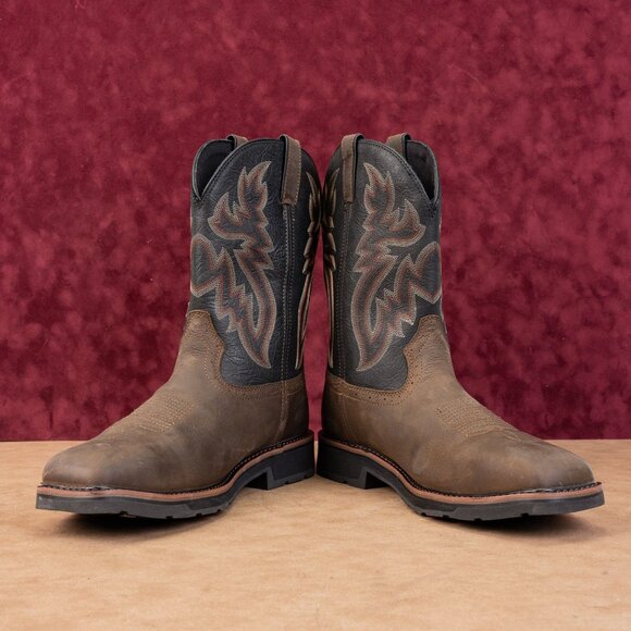 Wolverine Men Rancher Waterproof Steel Toe Wide Taupe Leather Cowboy Boots sz 13 main image 6
